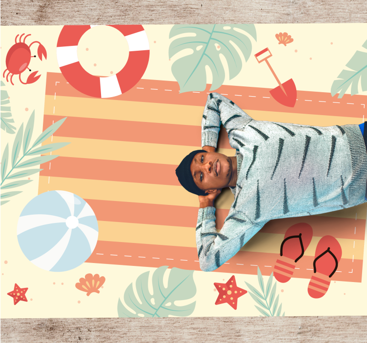 乙烯基地毯营造夏日氛围场景 - TenStickers