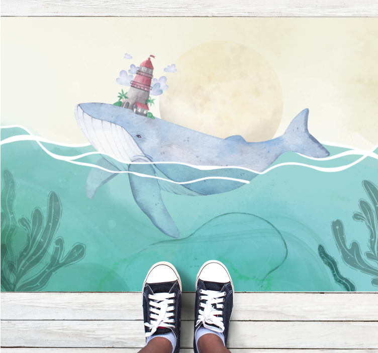 乙烯基地毯 儿童 奇异的海洋生物 - TenStickers