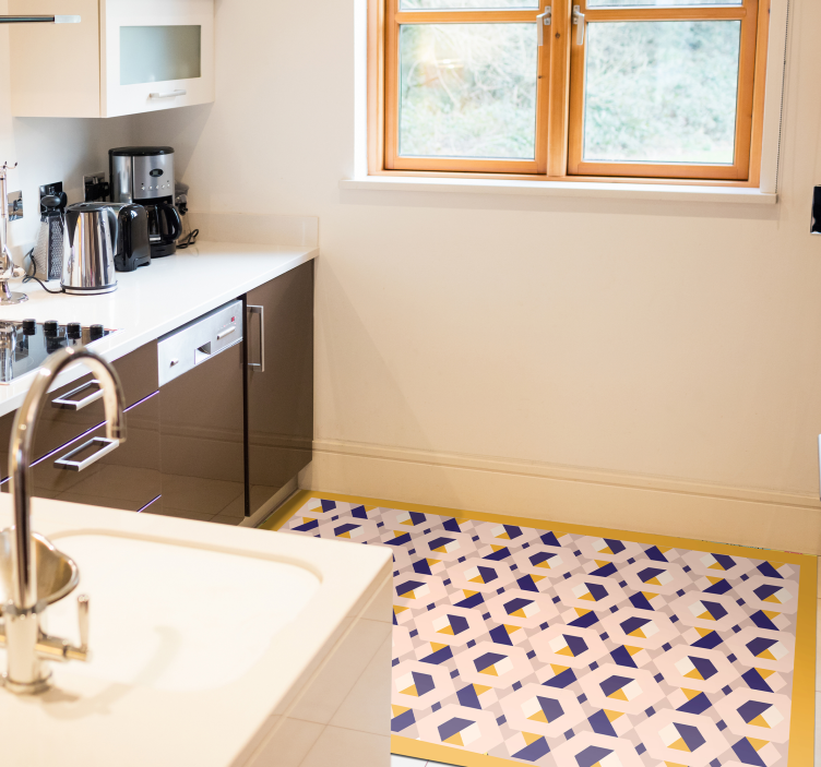 乙烯基厨房地毯活力几何概念 - TenStickers