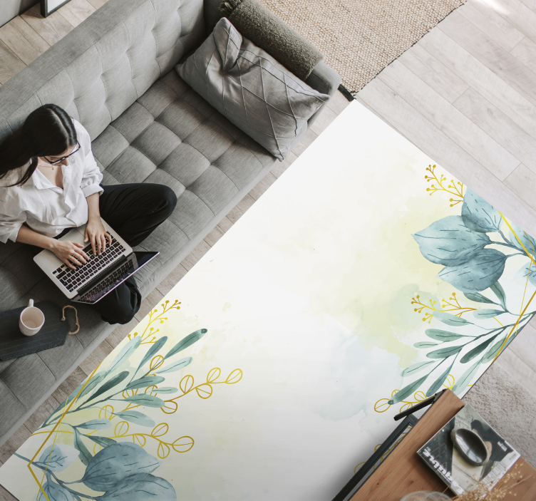 客厅碎花地毯碎花地毯 - TenStickers