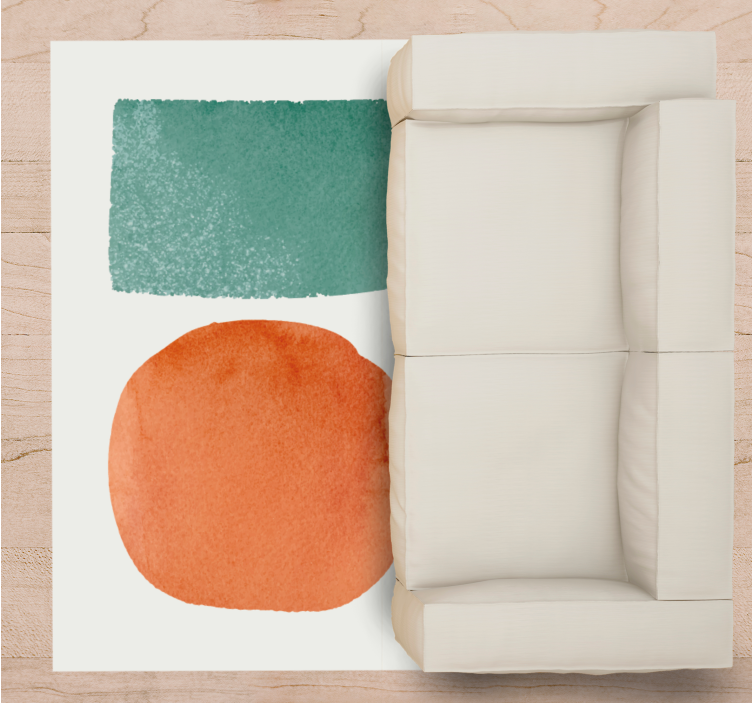 乙烯基地毯客厅抽象段落设计 - TenStickers