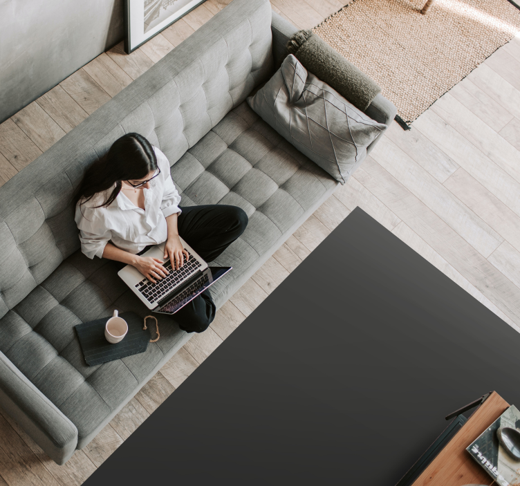 乙烯基地毯客厅黑色 - TenStickers