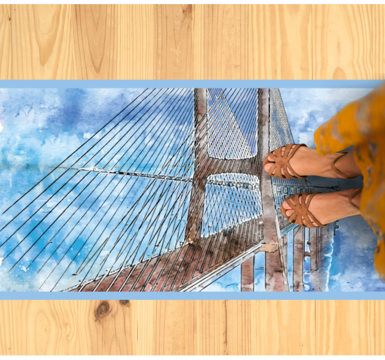 乙烯基地毯客厅 桥梁示意图 - TenStickers