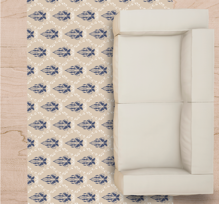 乙烯基地毯客厅精致花卉图案 - TenStickers