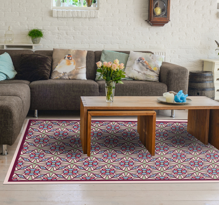 乙烯基地毯客厅生动的构图 - TenStickers