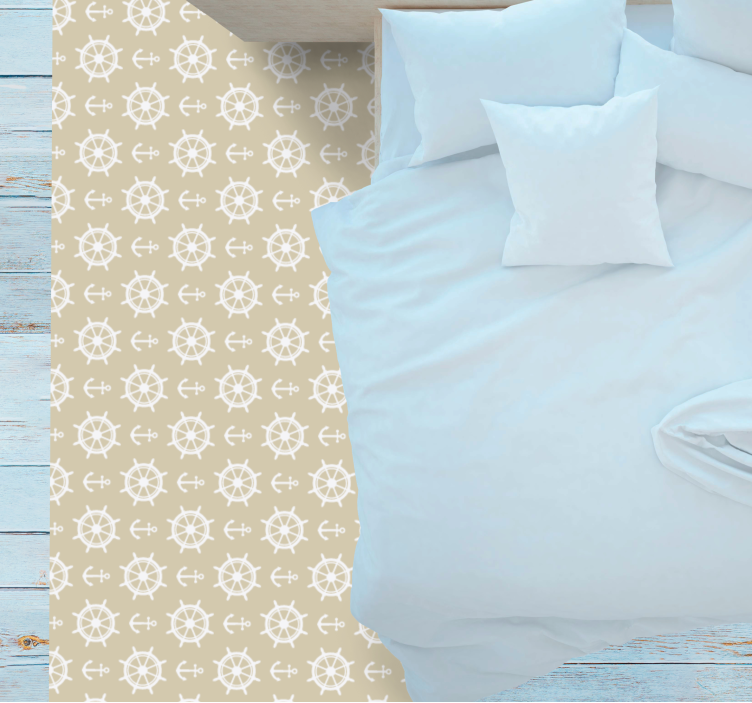 乙烯基地毯客厅海洋罗盘图案 - TenStickers