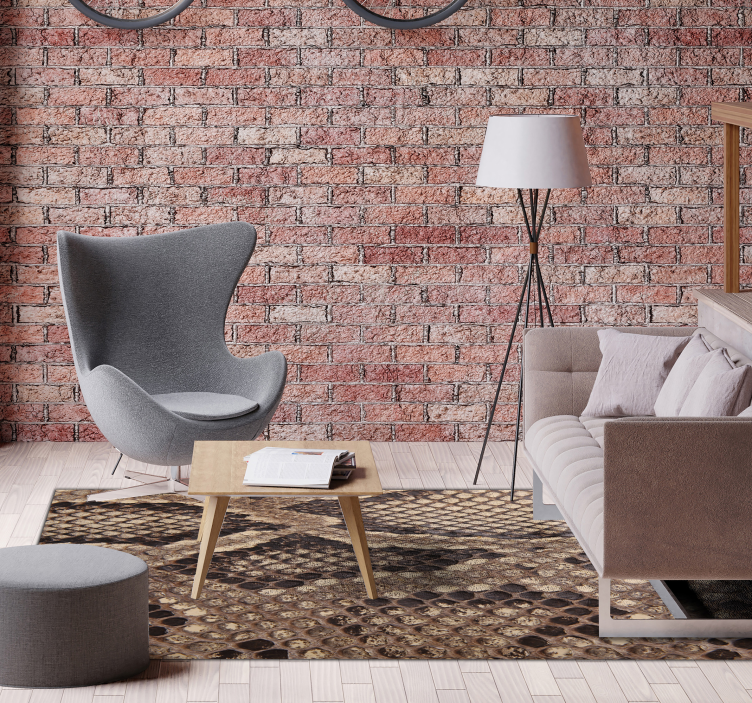 乙烯基地毯客厅 蛇皮印花 - TenStickers