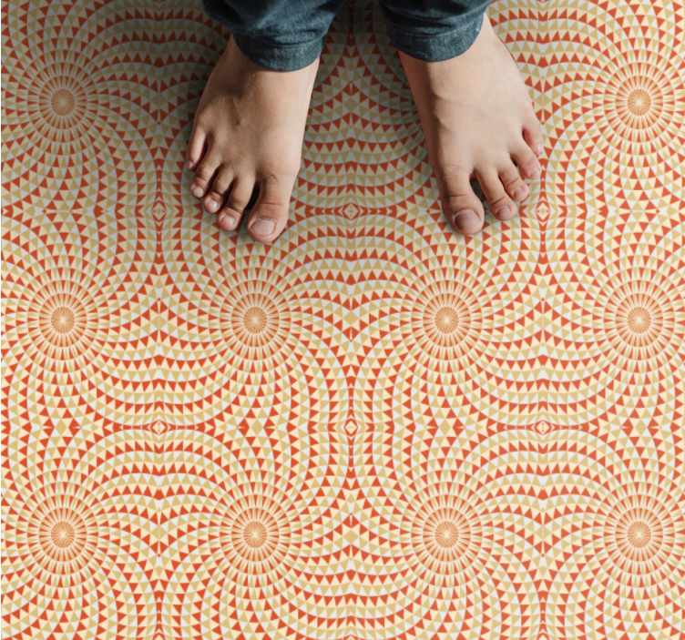 乙烯基地毯 曼陀罗图案细节 - TenStickers