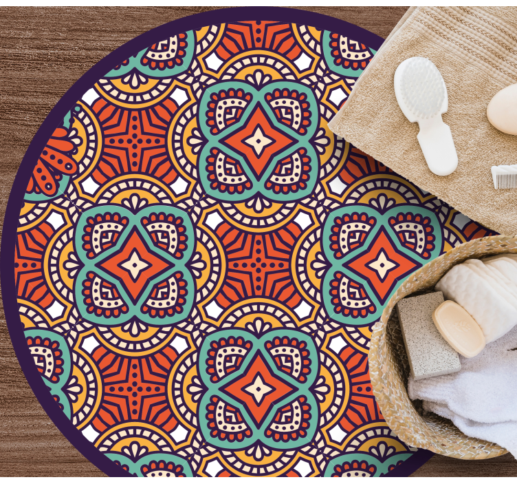 乙烯基地毯带来色彩丰富的几何和谐 - TenStickers