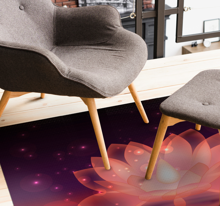 乙烯基地毯 宇宙莲花设计 - TenStickers