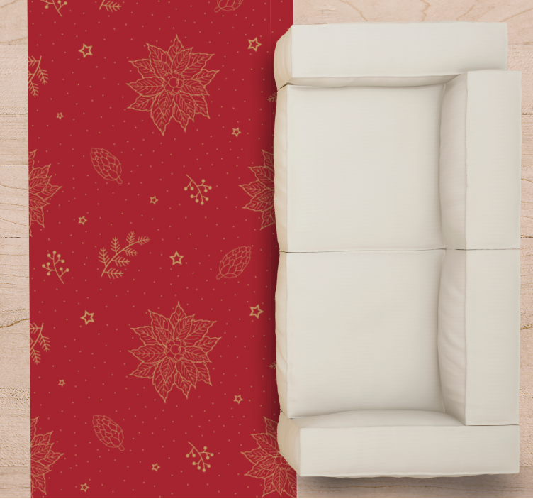 乙烯基地毯带有节日花卉图案 - TenStickers