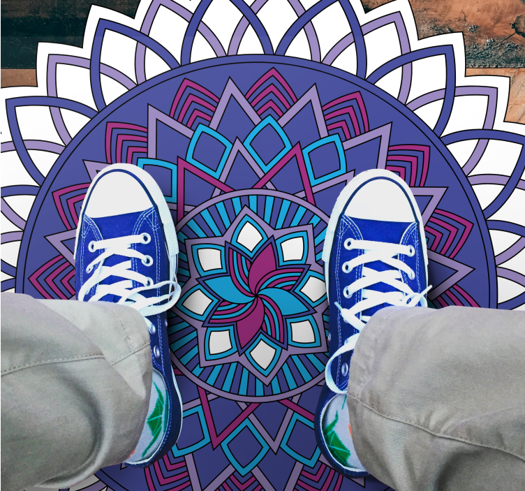 乙烯基地毯精美花卉排列 - TenStickers