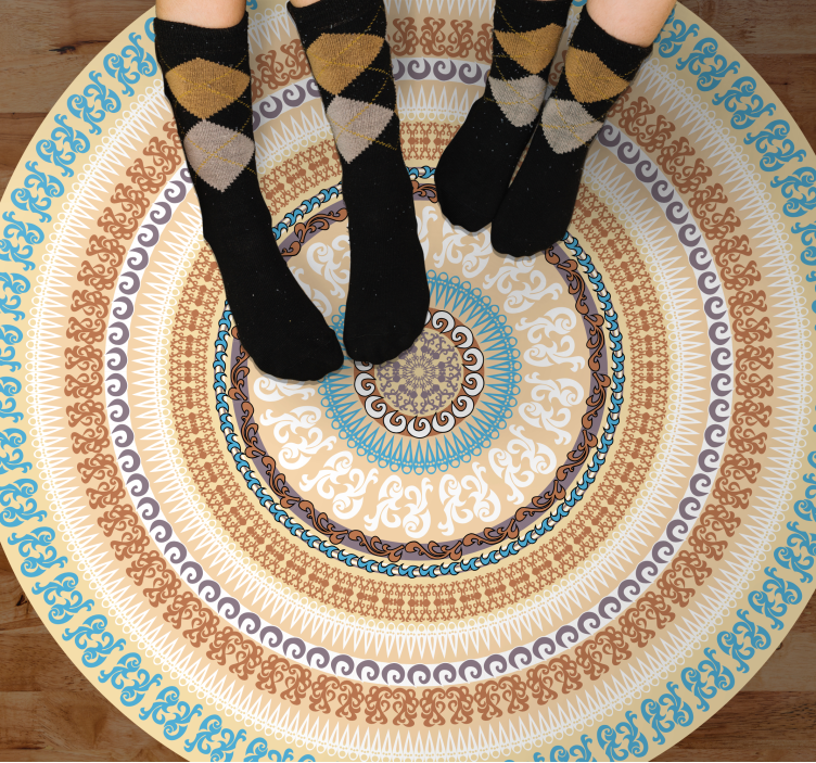 乙烯基地毯 曼陀罗圆圈图案 - TenStickers