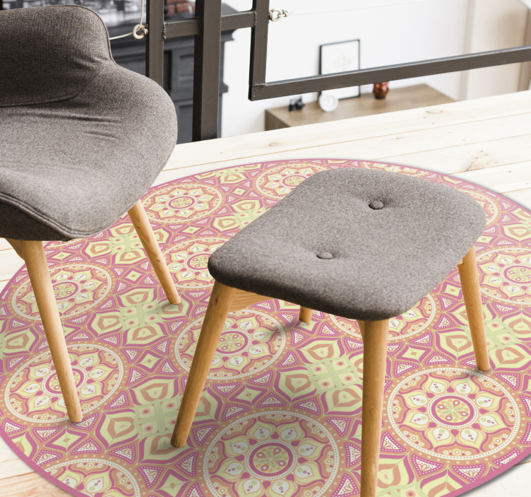 乙烯基地毯 曼陀罗图案圆 - TenStickers