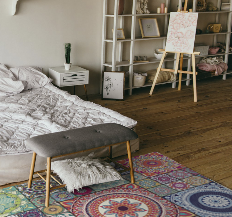 乙烯基地毯 曼陀罗图案 - TenStickers