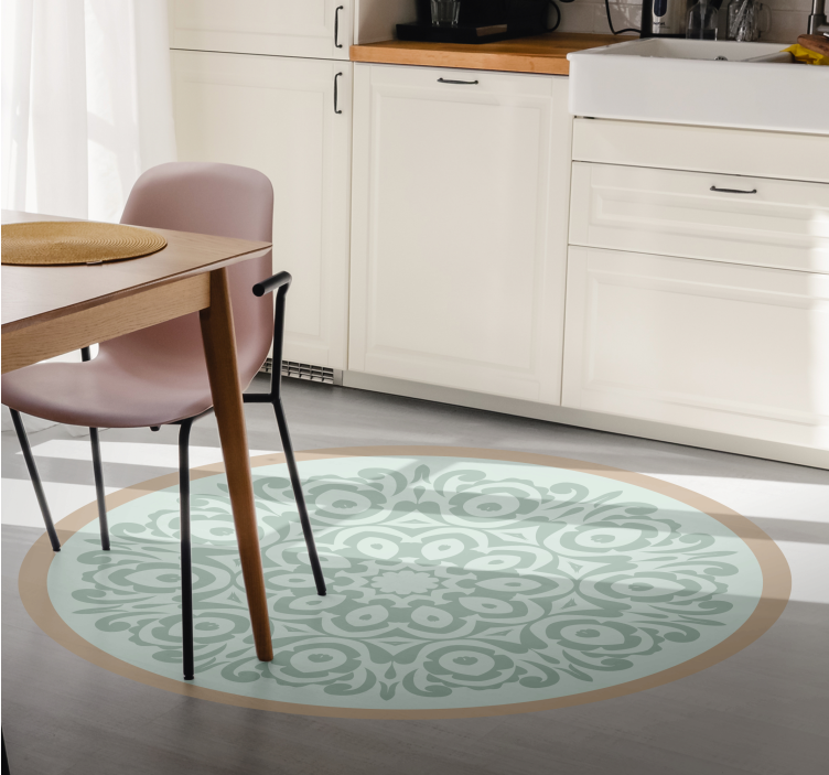 乙烯基地毯 圆形植物装饰排列 - TenStickers