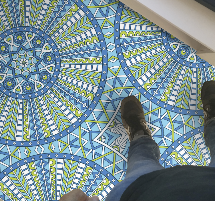 乙烯基地毯展示时尚几何图案 - TenStickers