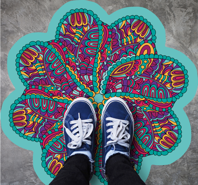 乙烯基地毯展现生动多彩图案 - TenStickers