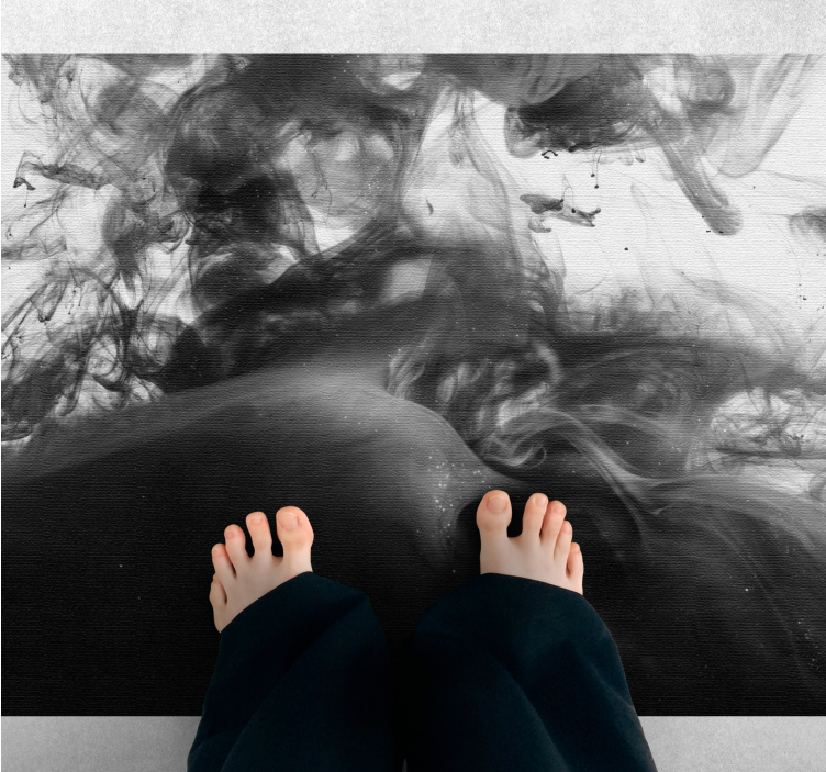 大理石乙烯基地毯单色抽象漩涡 - TenStickers