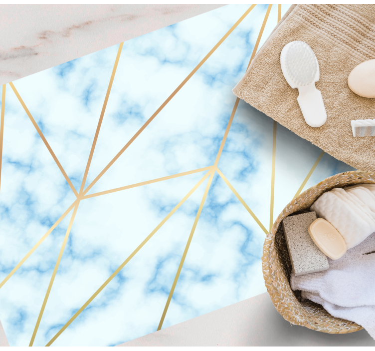 大理石乙烯基地毯时尚几何图案 - TenStickers