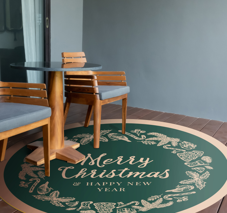 圣诞快乐和新年快乐圣诞节垫 - TenStickers