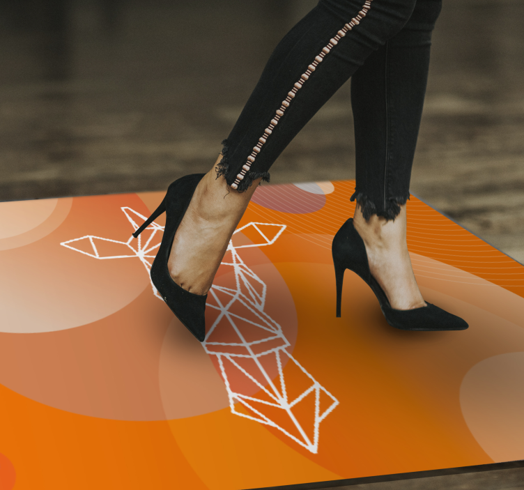 乙烯基地毯采用抽象几何图案设计 - TenStickers