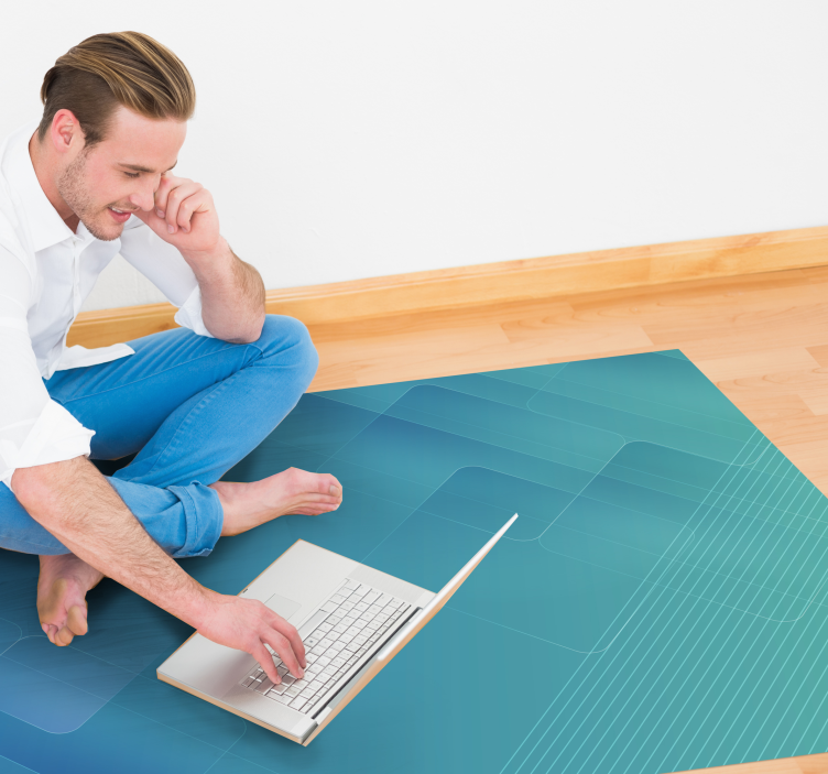 乙烯基地毯抽象几何层次 - TenStickers