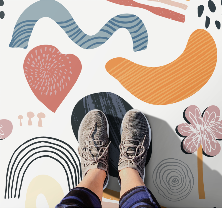 乙烯基地毯抽象形状组合 - TenStickers