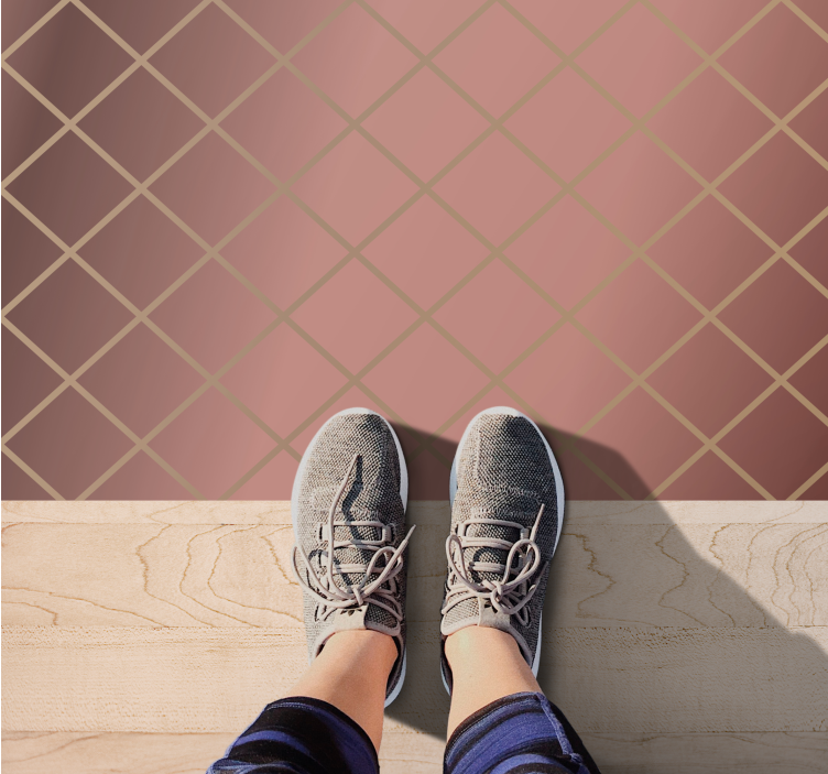 乙烯基地毯优雅菱形图案 - TenStickers