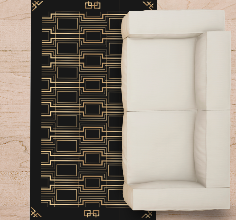 乙烯基地毯呈现优雅几何图案 - TenStickers