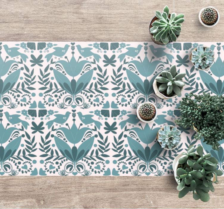 乙烯基地毯花鸟图案 - TenStickers