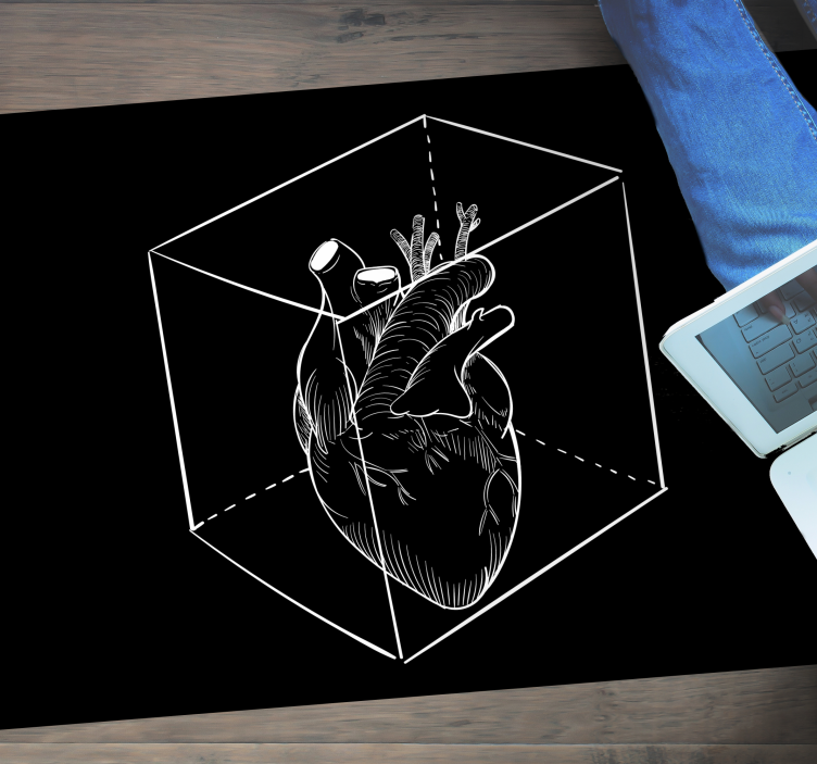 乙烯基地毯心形插图 - TenStickers