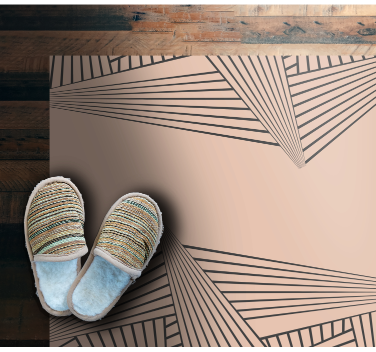 乙烯基地毯采用线性几何图案设计 - TenStickers