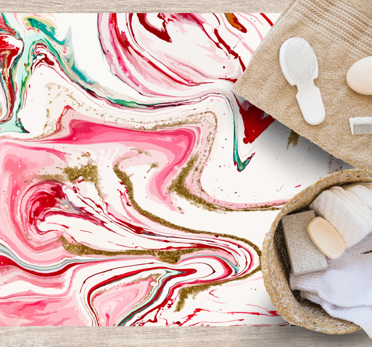 乙烯基地毯展现旋转粉色优雅 - TenStickers