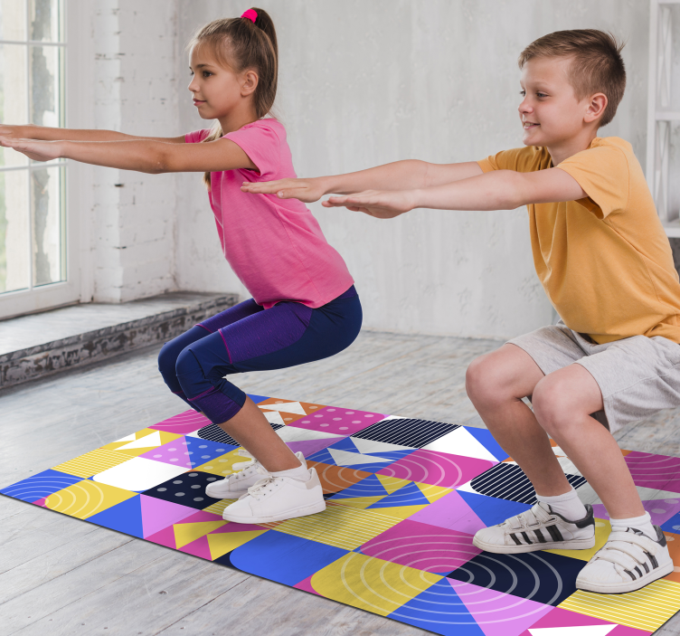 马赛克孟菲斯风格乙烯基地毯 - TenStickers