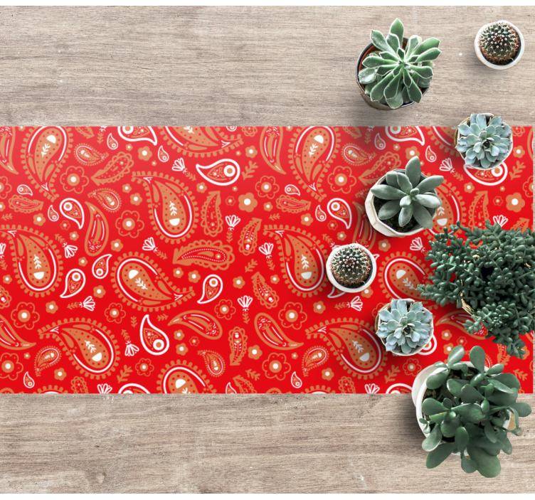 乙烯基地毯镶嵌生动的佩斯利图案 - TenStickers