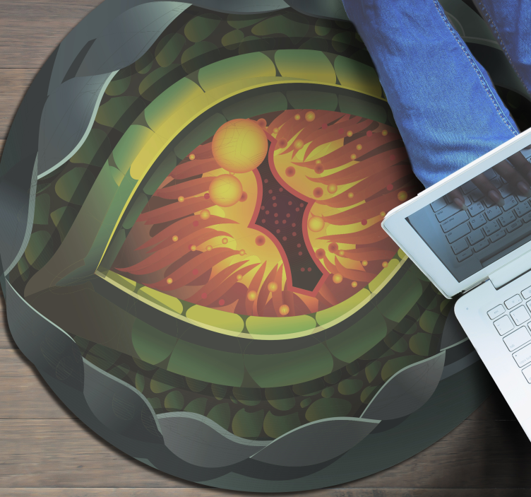 乙烯基地毯特性 抽象 自然 眼睛 - TenStickers