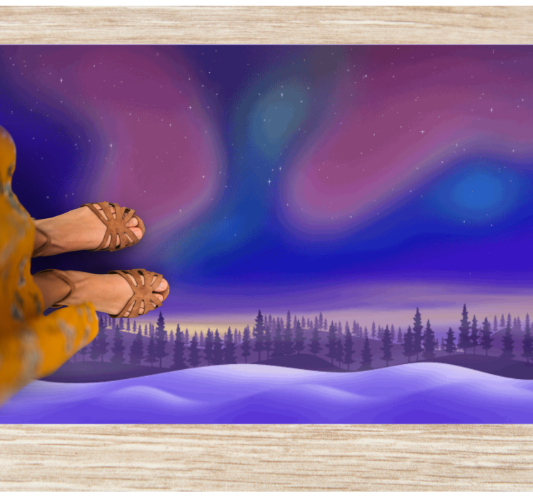 乙烯基地毯特性适合极光夜空 - TenStickers