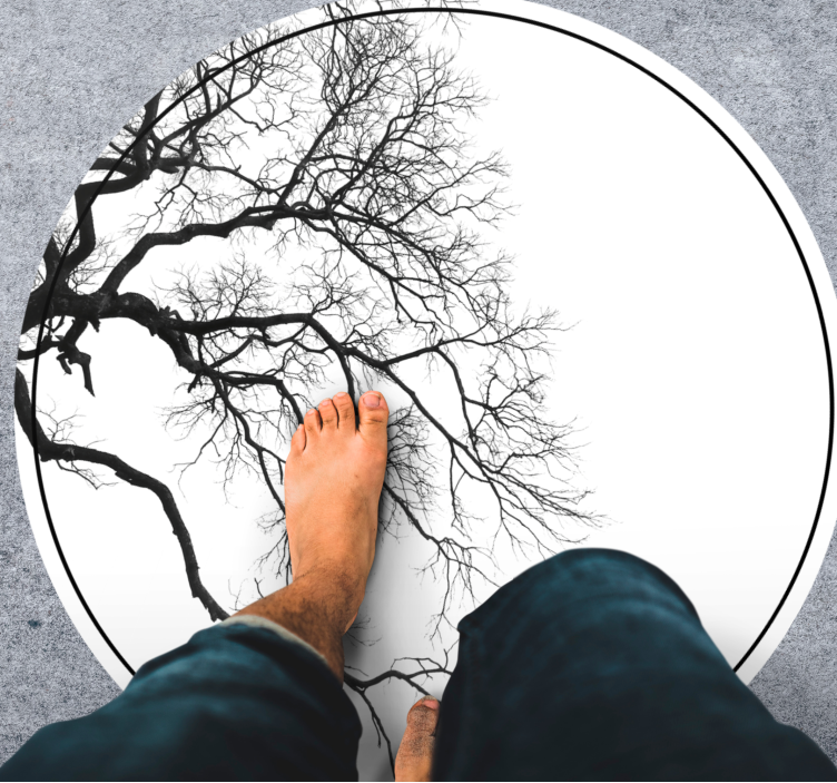 乙烯基地毯特性与树枝剪影艺术 - TenStickers