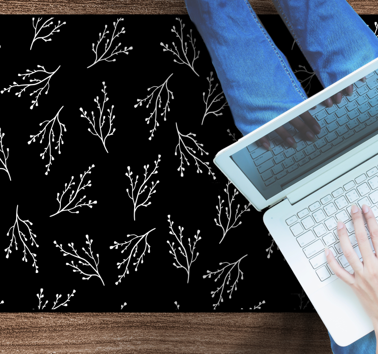 乙烯基地毯特性展现精致枝叶图案 - TenStickers