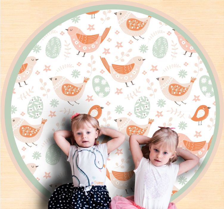 乙烯基地毯特性展现迷人的鸟类图案 - TenStickers