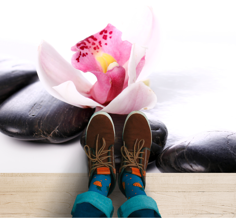 乙烯基地毯特性优雅花卉宁静 - TenStickers