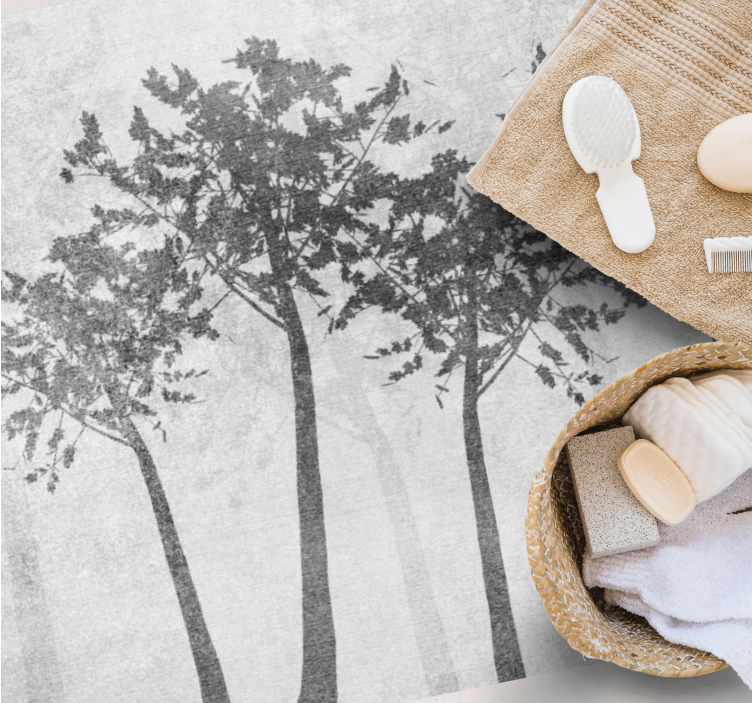 乙烯基地毯特性 森林剪影 - TenStickers