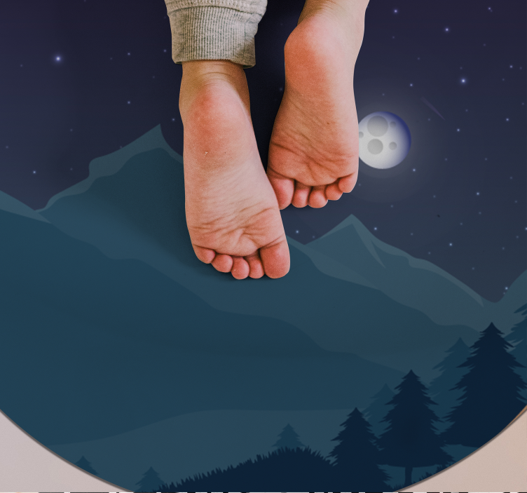 乙烯基地毯特性 山峦黄昏 - TenStickers