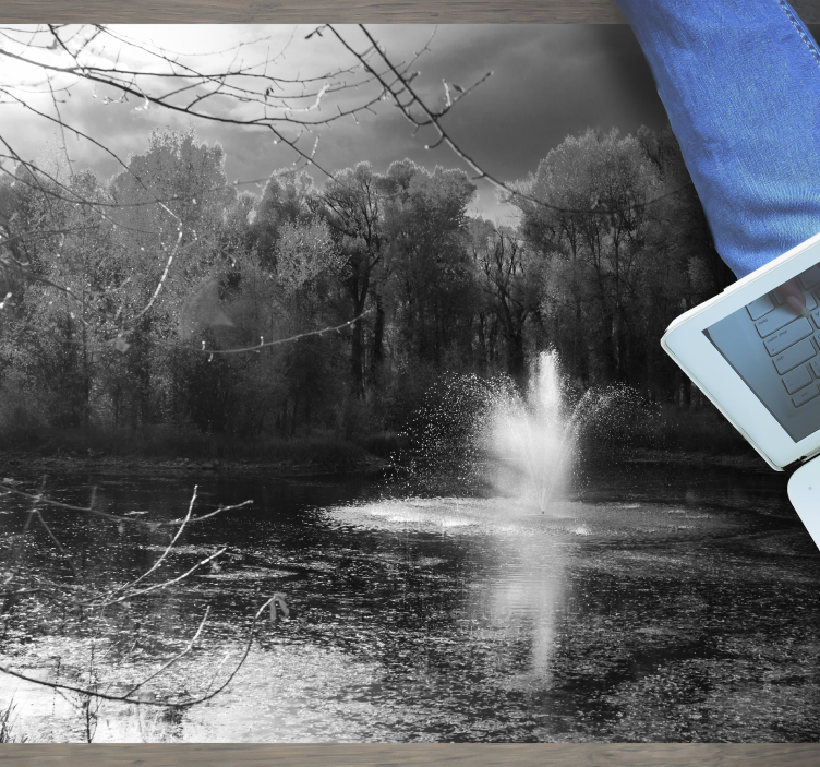 乙烯基地毯特性宁静瀑布景观 - TenStickers