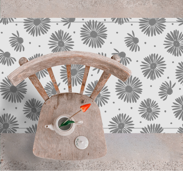 乙烯基地毯特性时尚花卉图案 - TenStickers