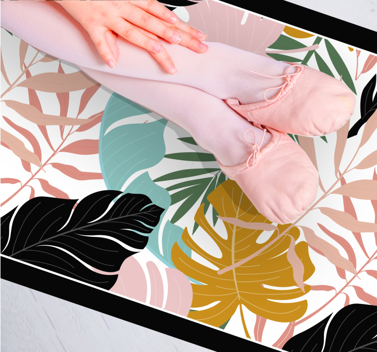 乙烯基地毯特性热带叶子调色板 - TenStickers