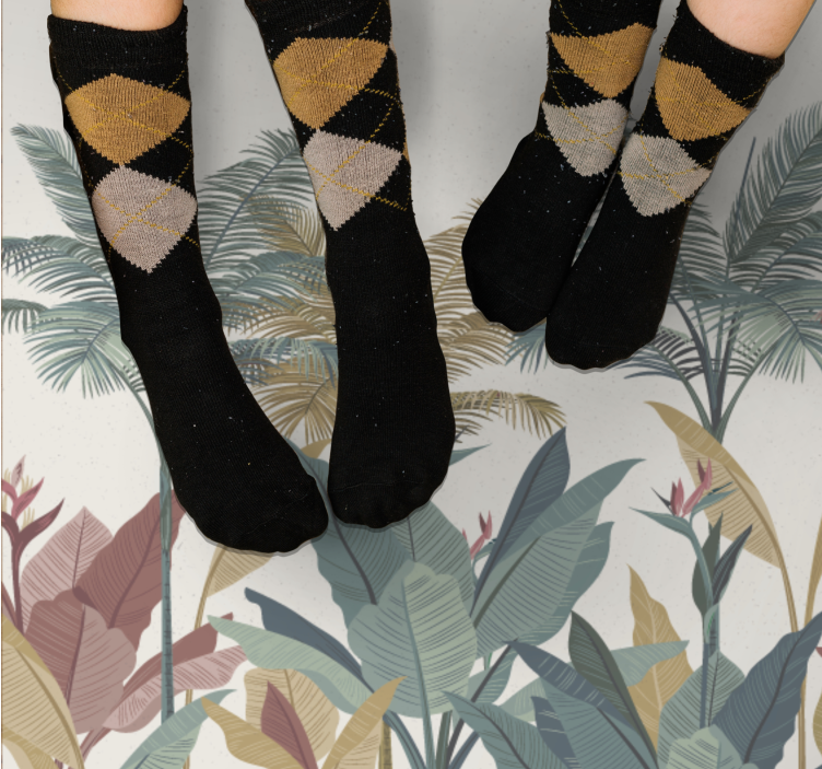 乙烯基地毯特性适合热带植物色调 - TenStickers