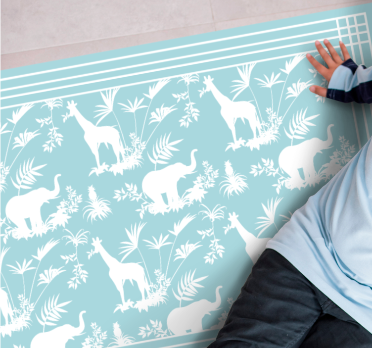 乙烯基地毯托儿所丛林探险场景 - TenStickers