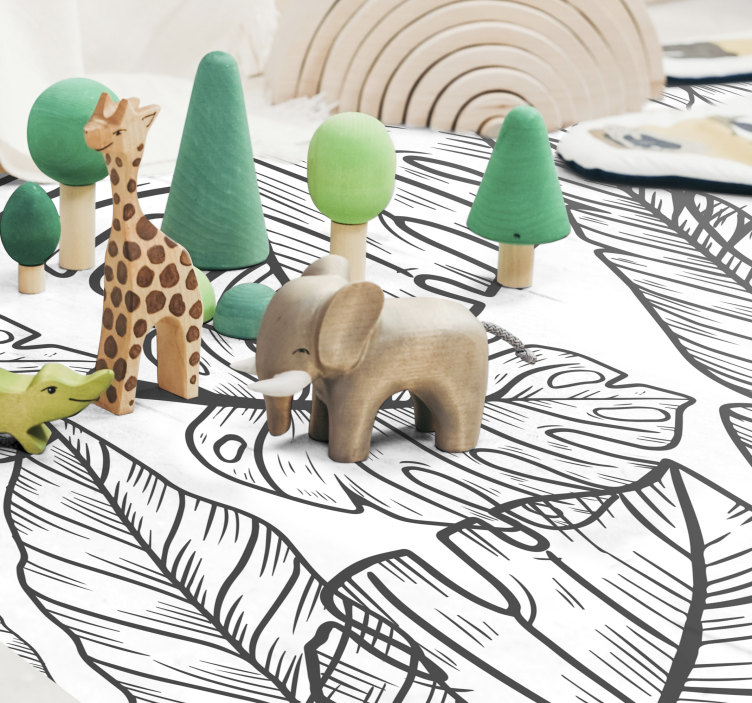 乙烯基地毯托儿所绿意丛林主题 - TenStickers